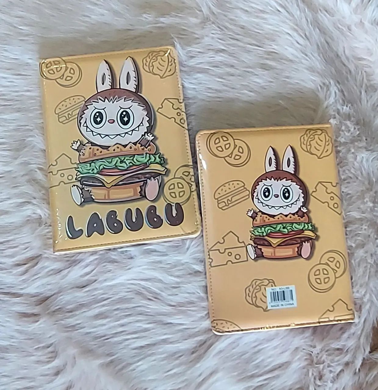 Caderno Agenda Labubu com capa fofinha 14.8x 21cm  com 80 folhas com margens desenhadas 