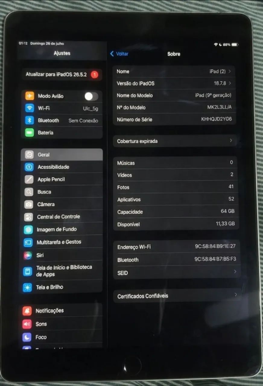 iPad Apple 9th Geração 10,2'' Wi-fi 64gb Prata - Foto 6