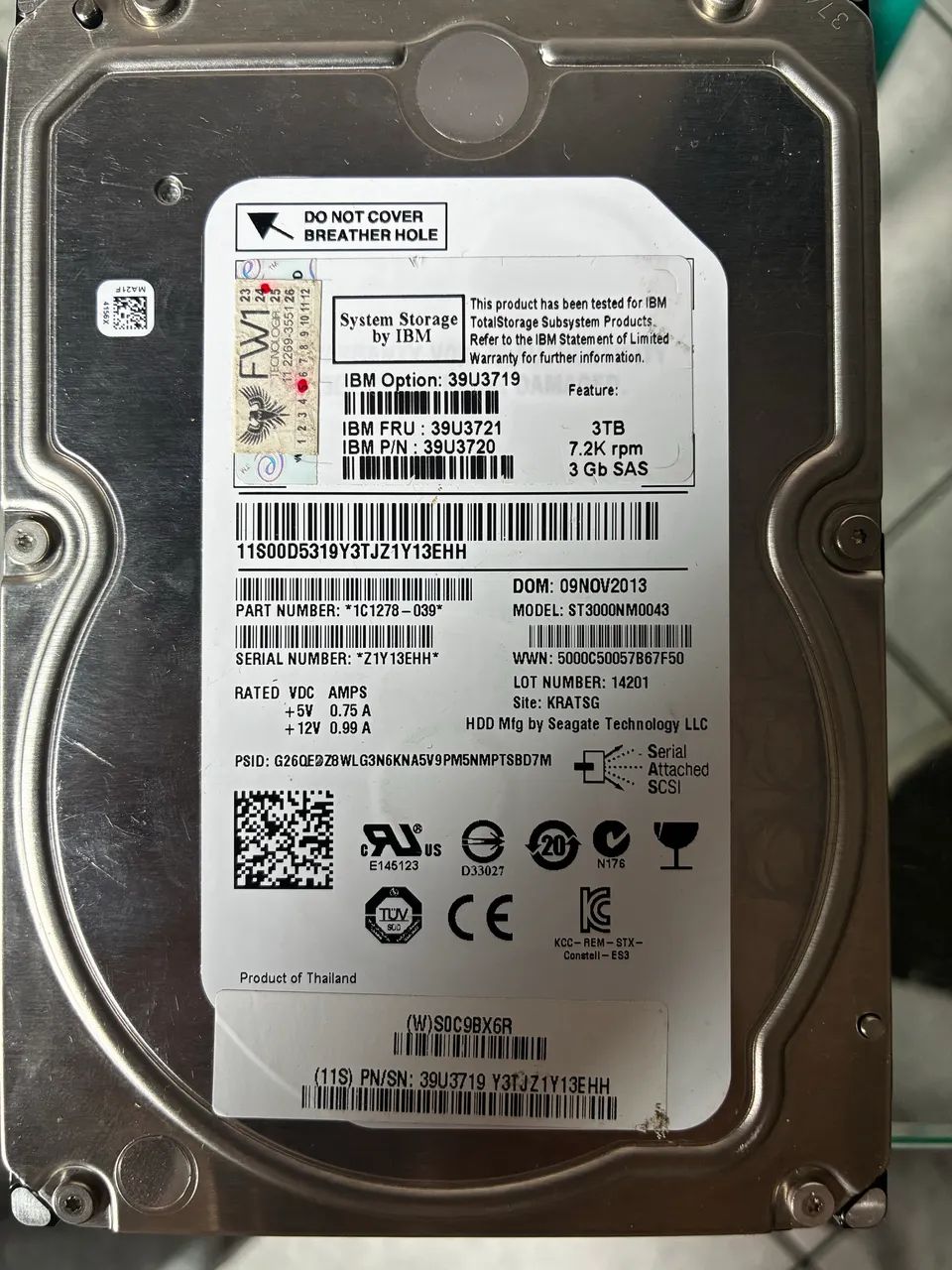 HD DE 3 TERAS NOVO 