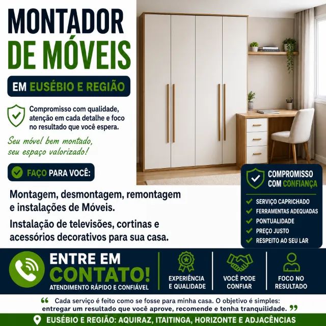 Montador de Móveis em Eusébio, Aquiraz e Itaitinga
