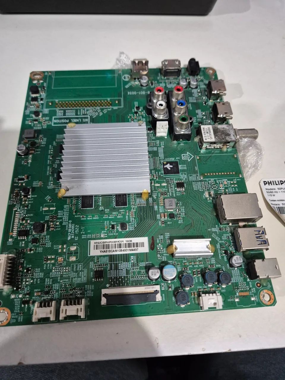 Placa principal tv Philips 50 polegadas pug6513/78 vendo no estado para técnicos 
