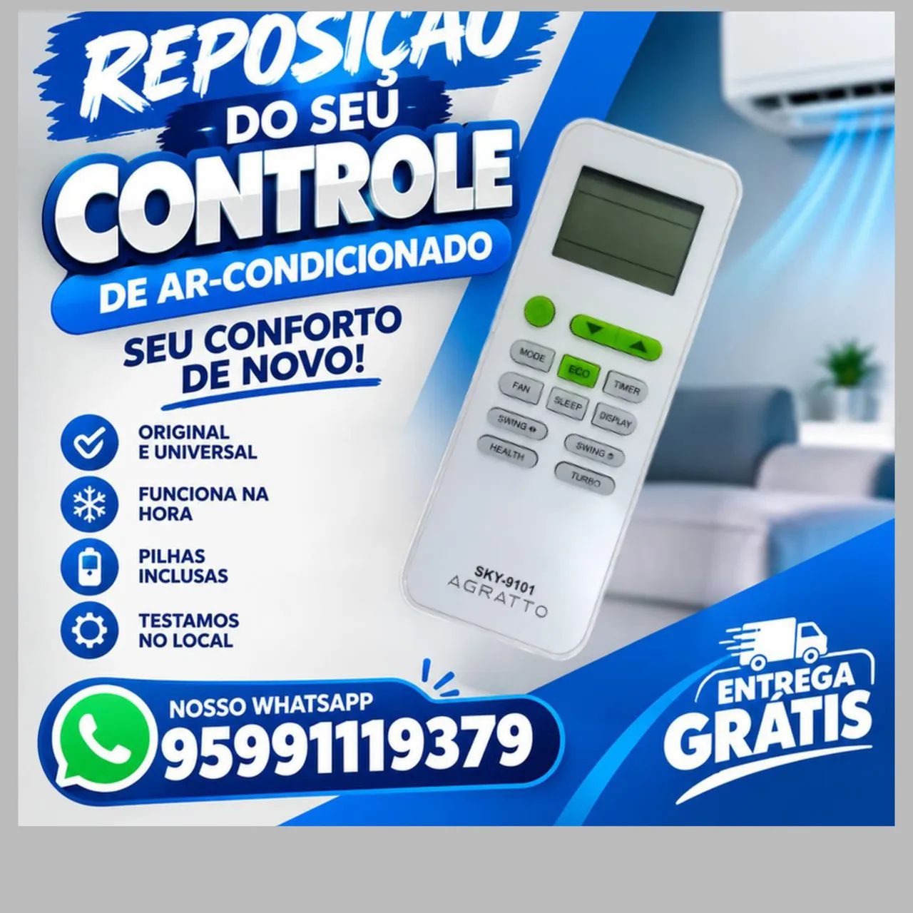 Controles de central de ar condicionado  - Foto 3