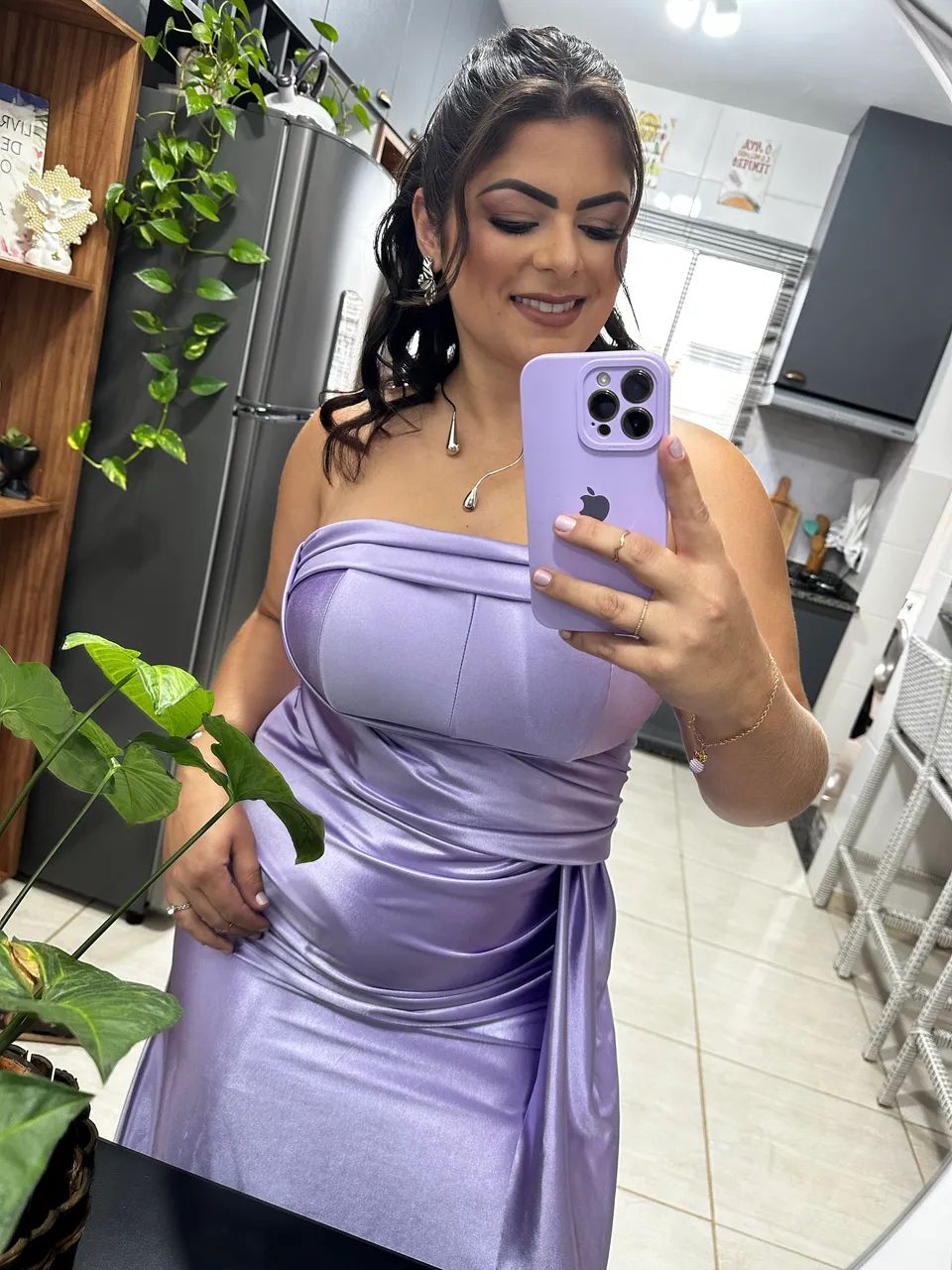 Vestido festa lavanda 