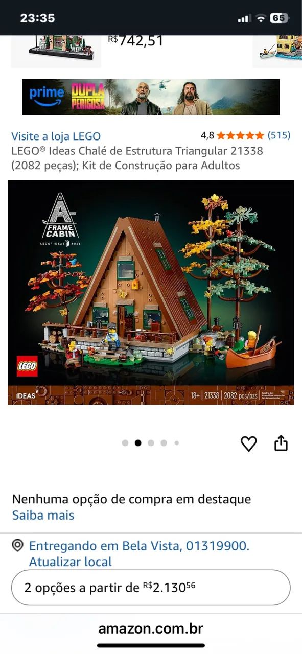 Lego Ideas 21338 - Chalé Cabana Triangular - Novo  - Foto 5