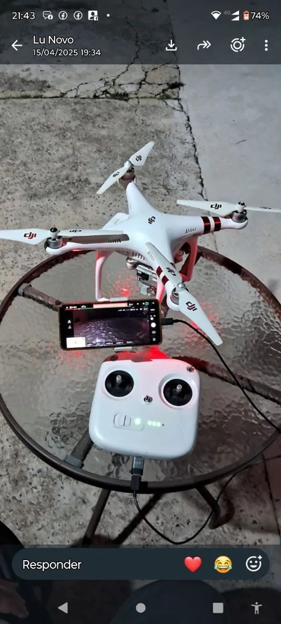 Drone Phantom 3 DJI USADO NA CAIXA 