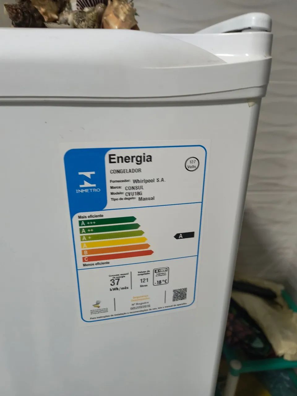 Freezer vertical Vcu18gb 121litros bem conservado  - Foto 3