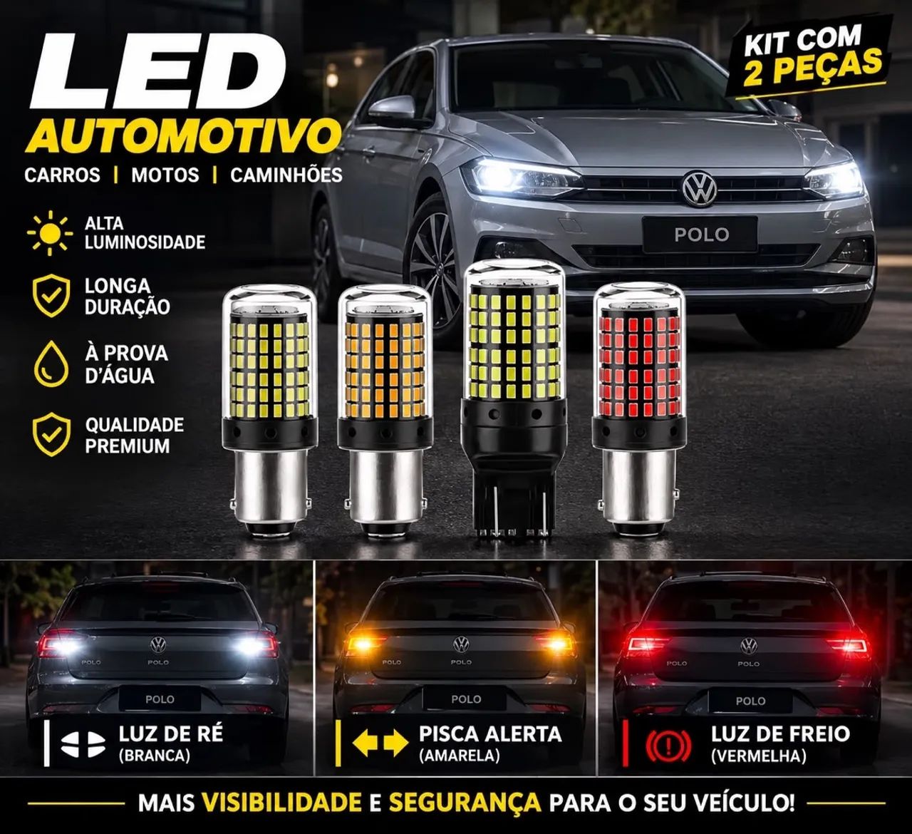 Leds seta freio ré 