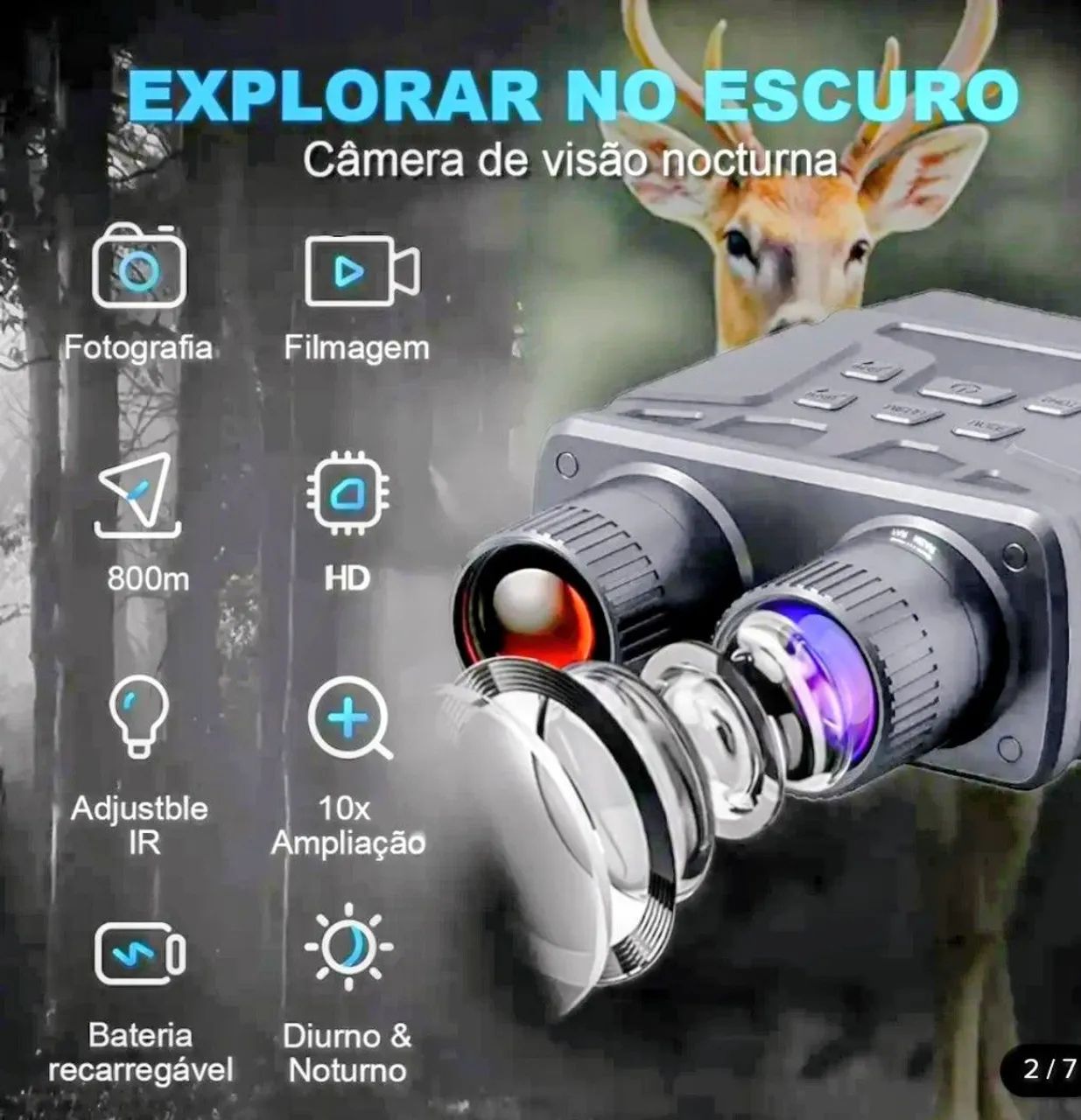 Binóculo visão noturna 4k - Foto 2