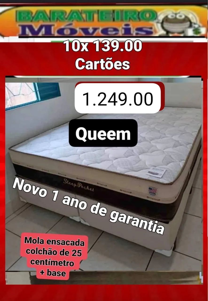 Cama queem sleep pocket ortobom