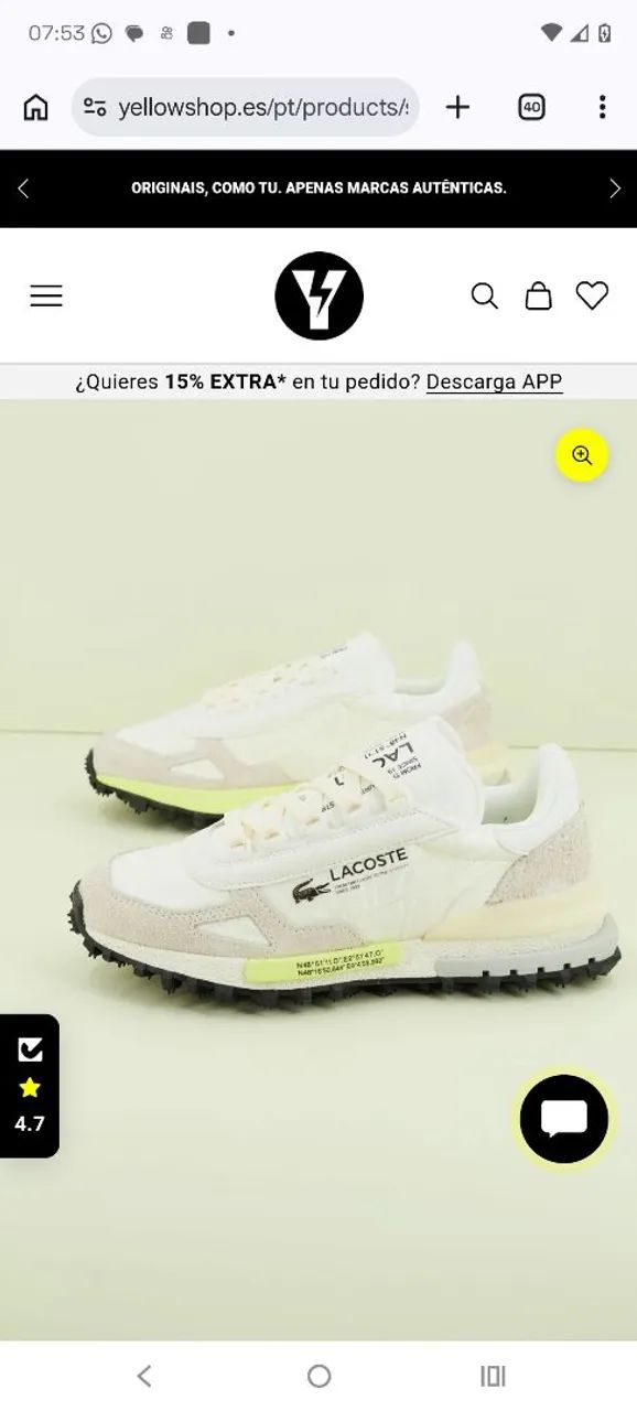 Tênis feminino original da Lacoste  - Foto 4