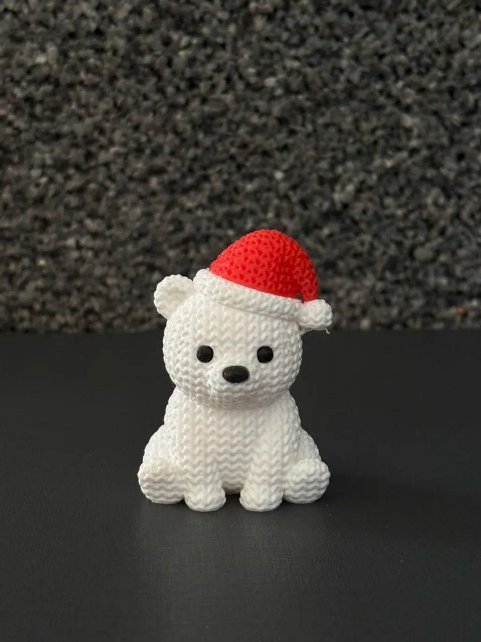 Urso Polar tricô com gorro 