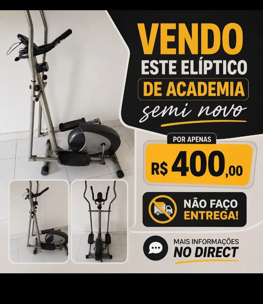Elíptico semi novo 
