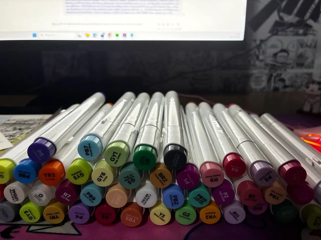 kit ohuhu (48) e copic (6) e 2 cadernos - Foto 5
