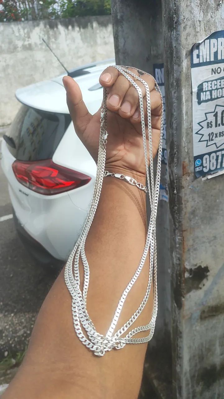 cordão de prata legítima 925!