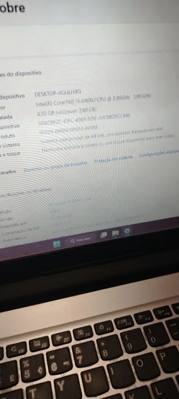 Oferta Notebook Lenovo Core i3 sexta geração 4gb ddr4 , HD 1tb tela 15.6 e Windows 11  - Foto 5
