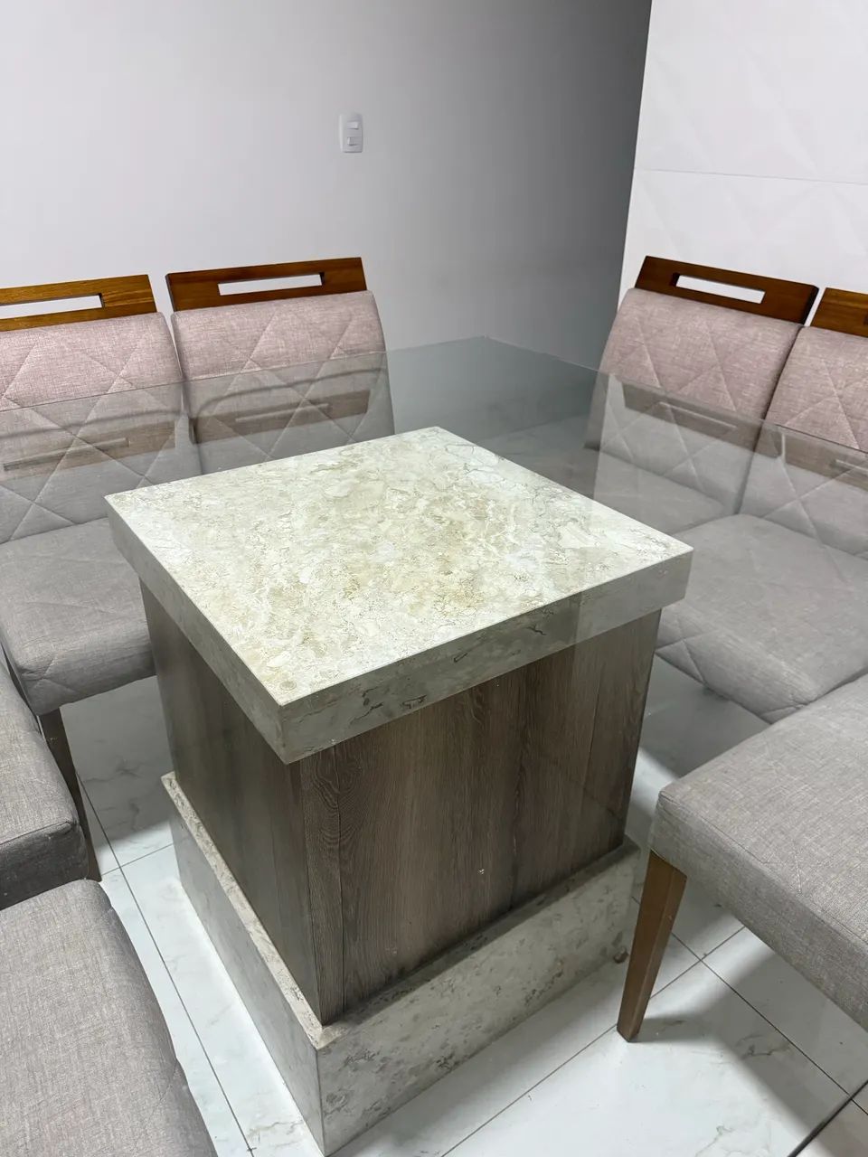 Mesa quadrada de vidro 1,50 - Foto 4