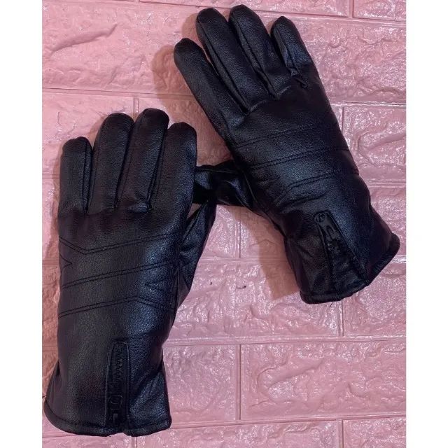 Par de Luvas Couro Resistente - Ideal para Viagens e Estrada - Foto 2
