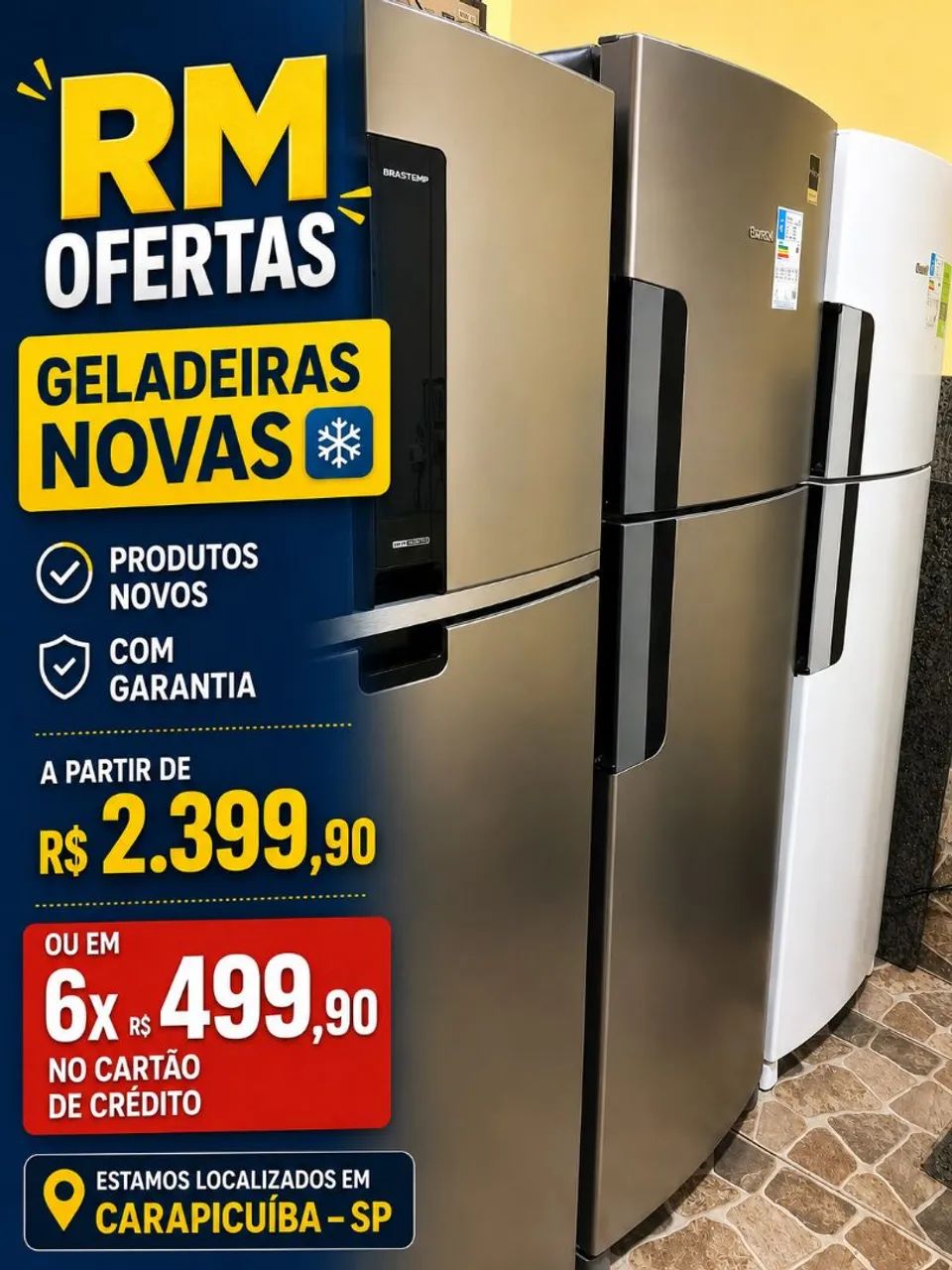 Geladeiras disponíveis 
