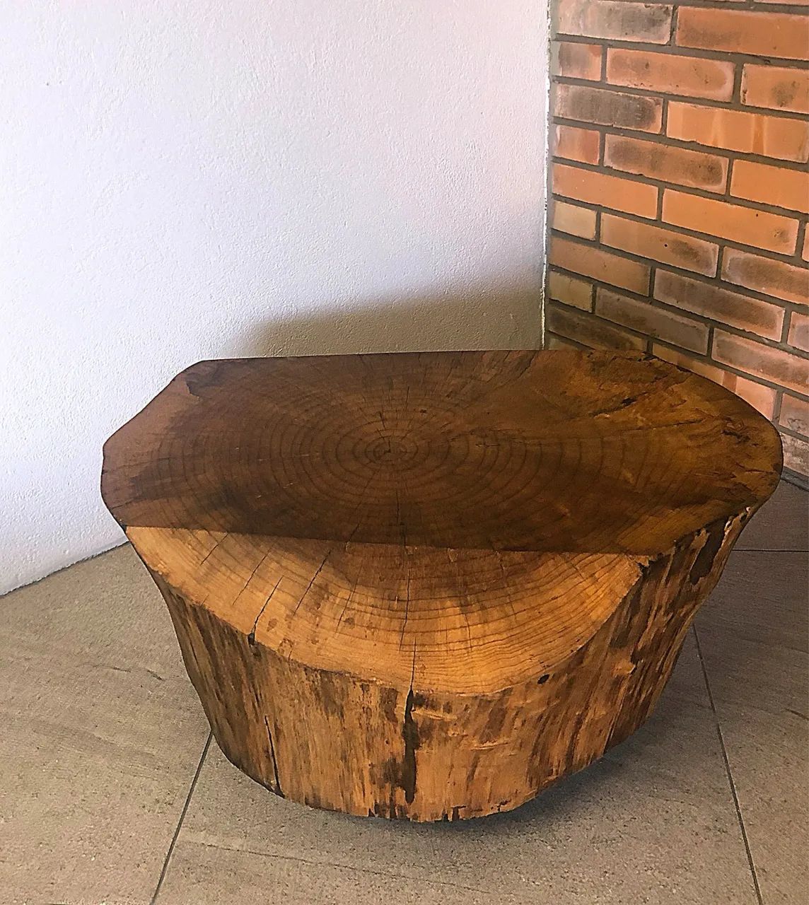Mesa centro tronco