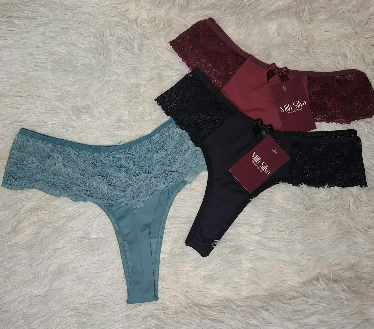 Calcinha Sensual Tanga - Fio Duplo com Renda
