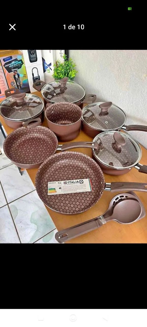 Kit panelas antiaderente 
