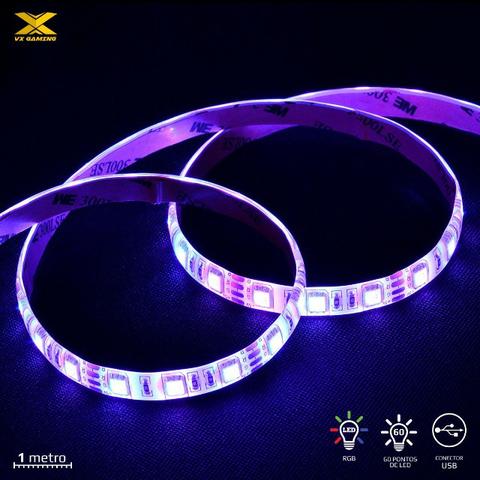 Fita De Led Rgb Com Controlador Conexão Usb 60 Pontos De Led 1 Metro - Lru1 - Vinik