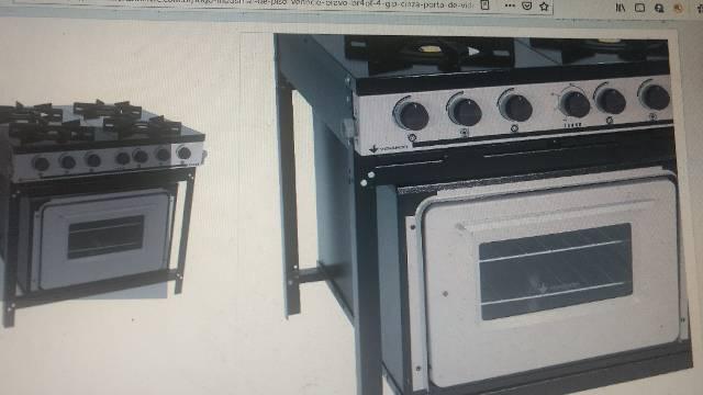 Fogão 4 Bocas Forno Esmaltado Venâncio Brbf Linha Bravo Gás