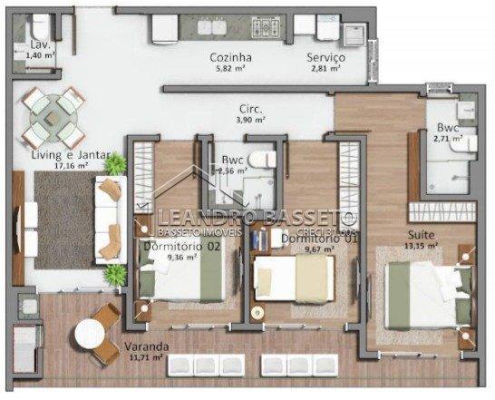 Apartamento à venda com 3 dormitórios em Santo antônio de lisboa, Florianópolis cod:3046 - Foto 2