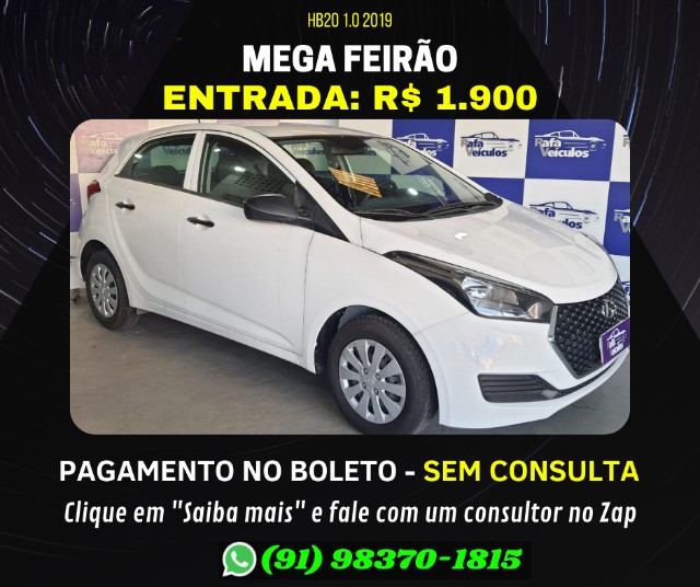ENTRADA DE 1.900 SEM CONSULTA SPC E SERASA HB20 2018 COMPLETO