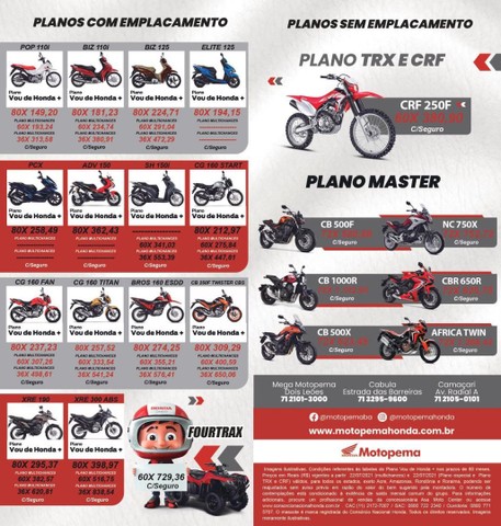 MOTO HONDA 0 KM