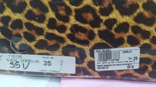 Suede bota vermelha número 35 - Foto 2