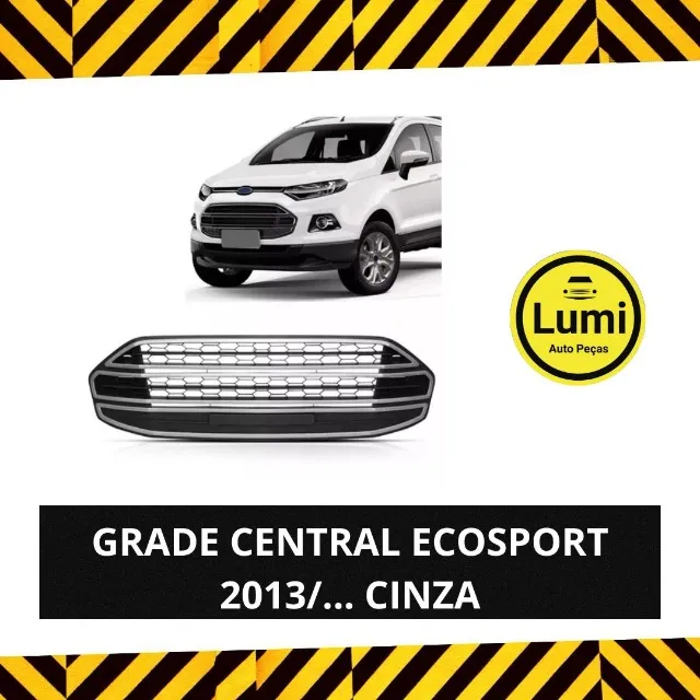 Grade Central Ecosport 13/... Cinza - NOVA