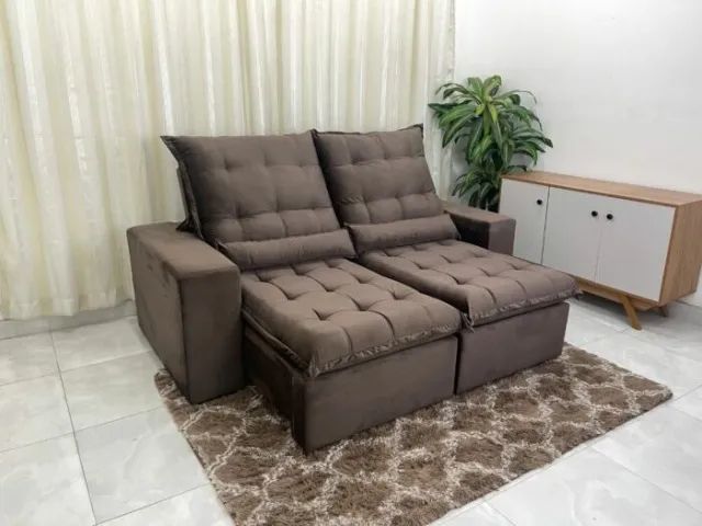 Sofá Retrátil Reclinável  2.00m Veludão LD - Foto 3