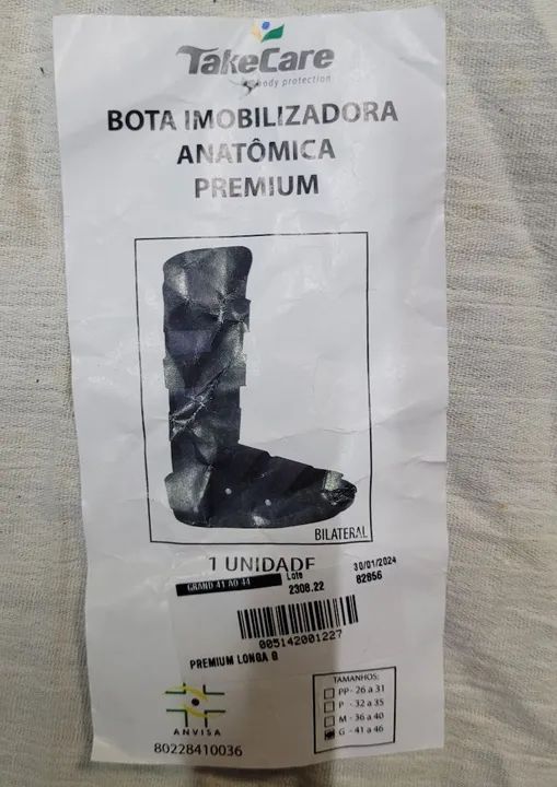 Bota Ortopédica para Imobilização - Tamanho G - Foto 6
