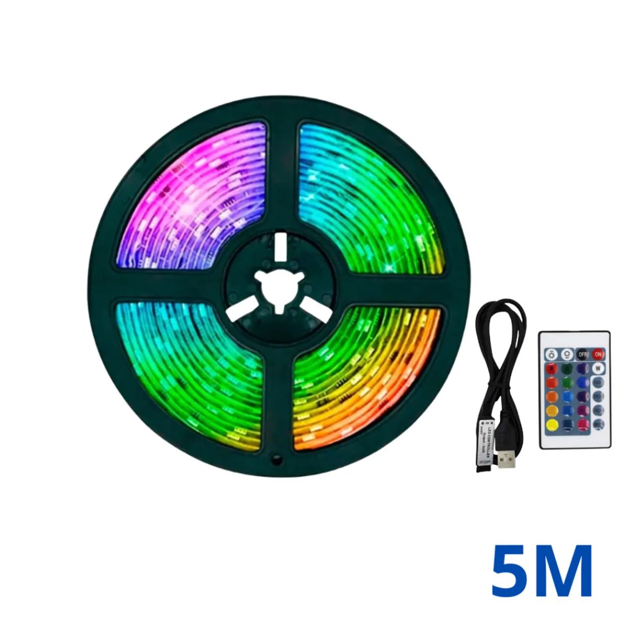 Fita led RGB Led 5050 5v Fio Preto 5 Metros  10 metros FAZEMOS ENTREGA