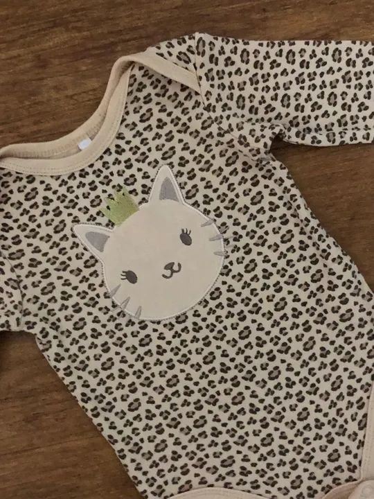 Body manga longa bebê menina C&A 6/9 meses  - Foto 2