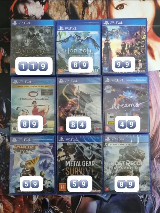 Jogos lacrados novos Playstation 4