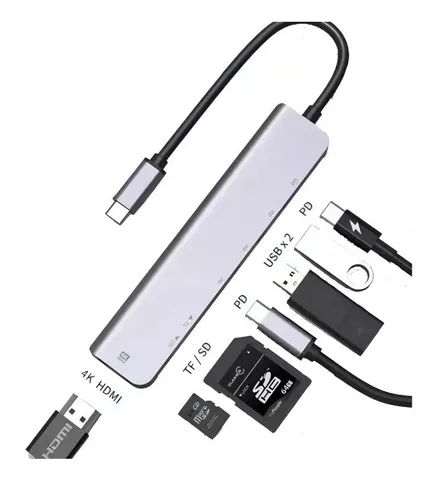 Hub Cabo Adaptador Conversor Usb-c 7x1 Peining Para Notebook - Foto 5