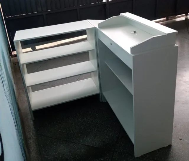 BALCÃO CAIXA + VITRINE EM L MDF - Foto 2