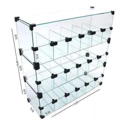 Baleiro De Vidro Multiuso P/ Padaria-mercado 0,60x0,60x0,20