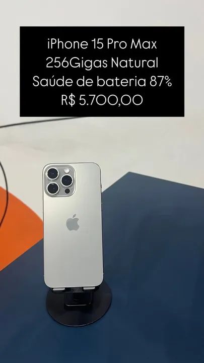 iPhone 15 Pro Max 256GB スペースグレー 本体 iPhone 15 Pro Max 256gb Space Grey - Celulares e Smartphones