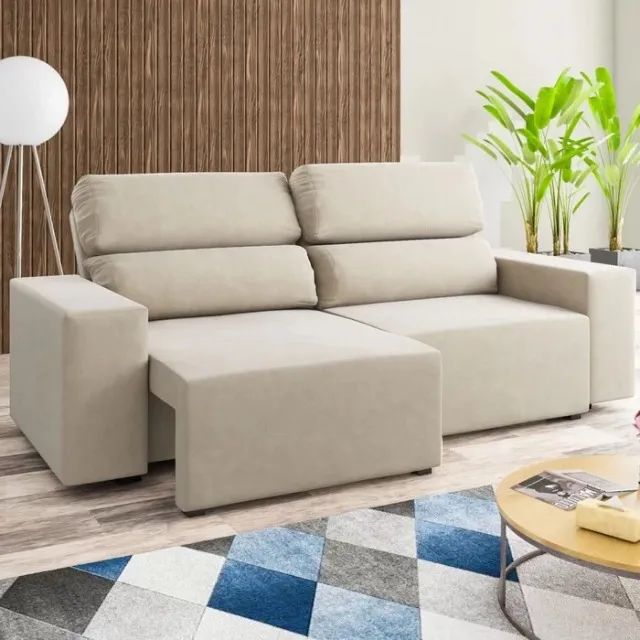 Sofá Retrátil e Reclinável Benkon