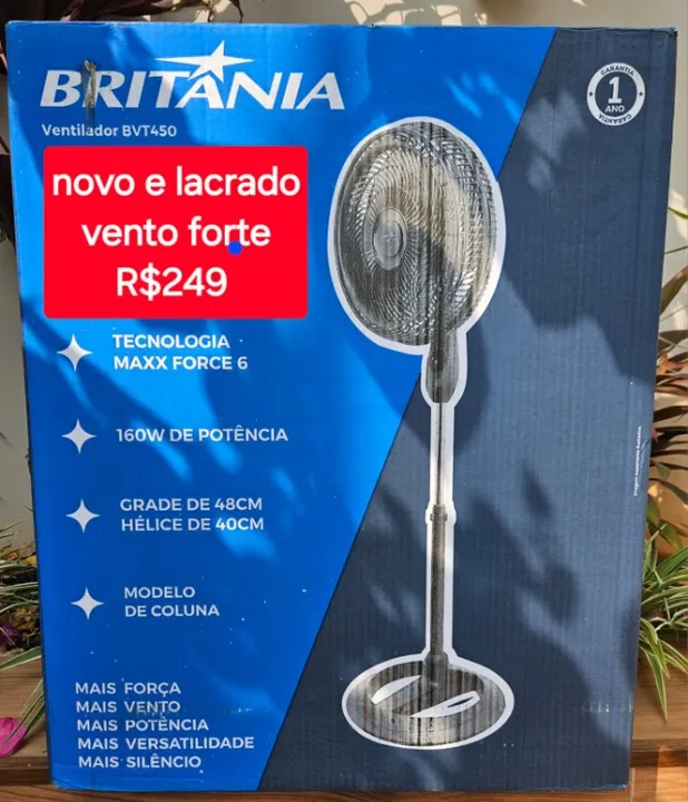 Ventilador de Coluna Britânia BVT450 Maxx Force 160W