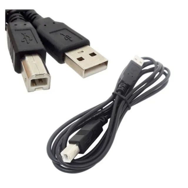 Cabo Usb Para Impressora Universal Padrão Cor Preto