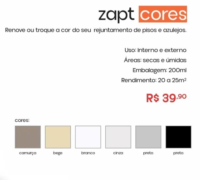 Zapt Cores renove ou troque a cor do seu rejunte  - Foto 2