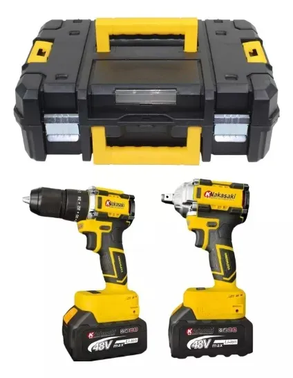 Kit Chave de Impacto 21V Brushless 2 Baterias com Maleta + Macaco