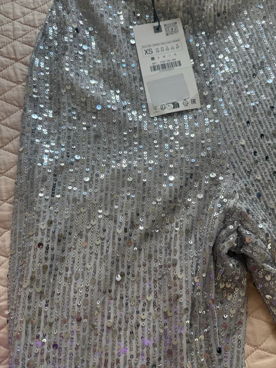 Calça de paetê prata  - Foto 2