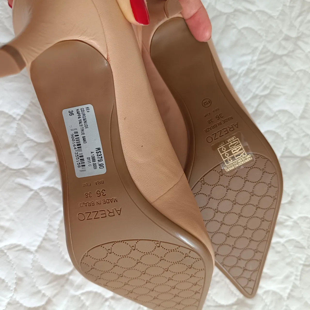 Scarpin Arezzo Nude Salto Fino - 36