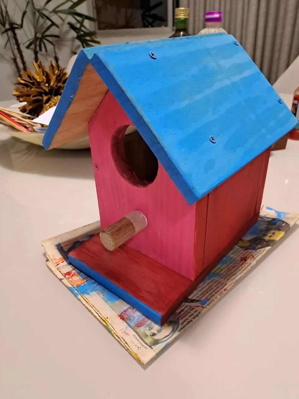 Casinha de passarinhos artesanal decorativa - Foto 4