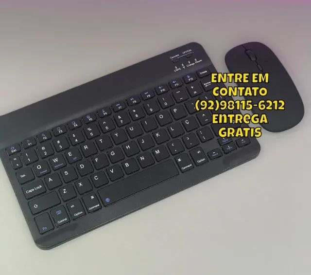 PROMOÇÃO!!! Teclado com mouse bluetooth preto / Entrega Rápida - Foto 2